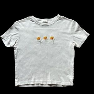 John Galt: White Crop Top